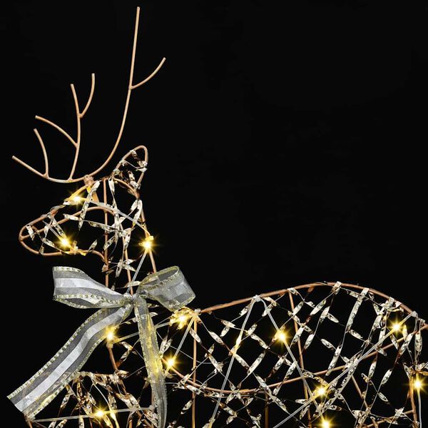 vidaXL Renos LED con 60 LED 3 pcs Cálido PET