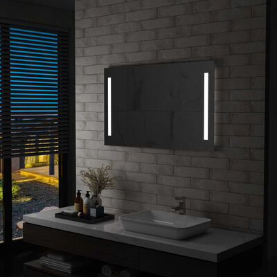 vidaXL Espejo de pared de baño con LED 100x60 cm