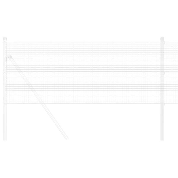 vidaXL Cerca de Alambre Soldado Plateado 0.6 x 50 m