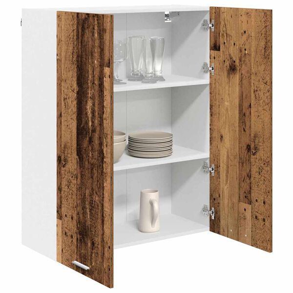 vidaXL Mueble colgante con puerta Madera vieja 80 x 31 x 100 cm