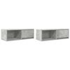 vidaXL Muebles de TV 2uds madera ingenier&iacute;a gris hormig&oacute;n 80x31x25,5cm