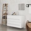 vidaXL Conjunto de muebles de ba&ntilde;o 3 piezas blanco