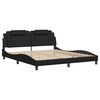 vidaXL Estructura de cama Viana con LED sin colch&oacute;n negro 180x200cm