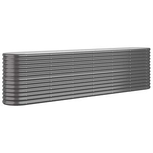 vidaXL Jardinera arriate acero galvanizado antracita 260x40x68 cm