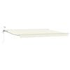 vidaXL Toldo Retr&aacute;ctil El&eacute;ctrico Crema y Blanco 5 x 3 m
