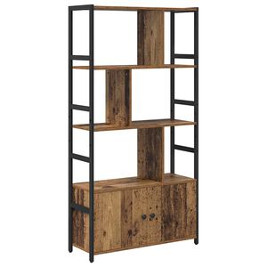 vidaXL Estante de libros Madera envejecida 80 x 30 x 155,5 cm