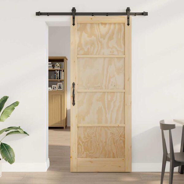 vidaXL Puerta Corredera ORKDAL Marr&oacute;n 83 x 211 cm