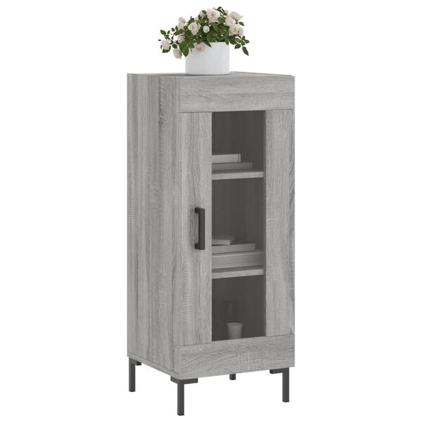 vidaXL Aparador madera de ingeniería gris Sonoma 34,5x34x90 cm