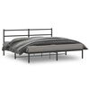vidaXL Estructura cama sin colch&oacute;n con cabecero metal negro 183x213 cm
