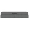 vidaXL Cama con almacenamiento y colch&oacute;n Gris oscuro 90 x 190 cm