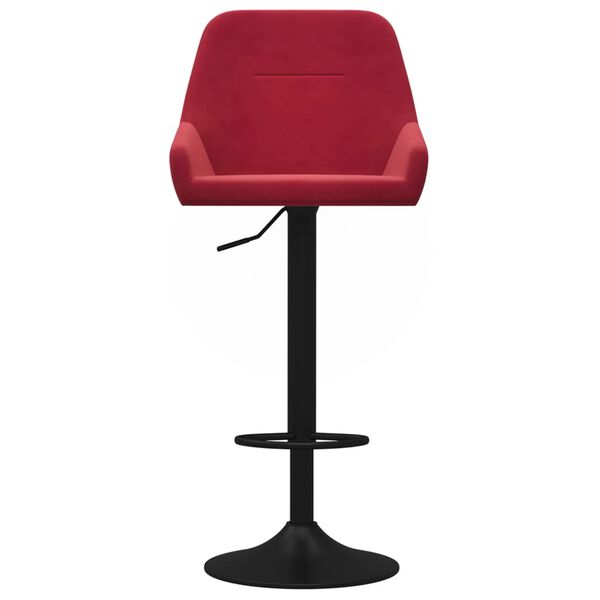 vidaXL Taburetes de cocina 2 unidades terciopelo rojo vino tinto