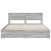 vidaXL Estructura de cama con cabecera Gris Sonoma 200 x 200 cm