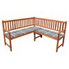 vidaXL Banco esquinero de jard&iacute;n y cojines madera maciza acacia 150 cm