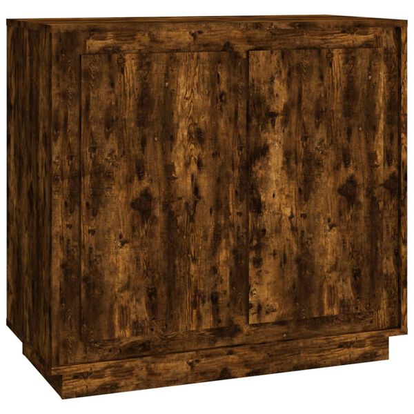 vidaXL Aparador madera contrachapada color roble ahumado 80x34x75 cm