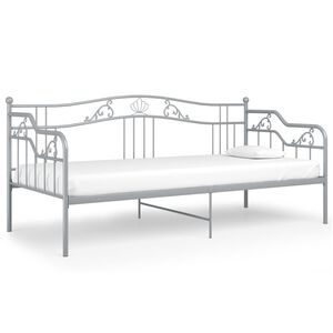 vidaXL Estructura de sofá cama sin colchón metal gris 90x200 cm