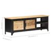 vidaXL Mueble de TV de madera maciza de mango 120x30x40 cm