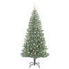 vidaXL &Aacute;rbol de Navidad Artificial Nevado con Luz LED Verde y 210 cm
