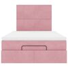 vidaXL Estructura de cama otomana colchones terciopelo rosa 120x200cm