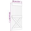 vidaXL Puerta corredera con herrajes madera maciza de pino 90x210 cm