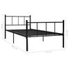 vidaXL Estructura de cama sin colch&oacute;n metal negro 90x200 cm