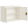vidaXL Armario archivador acero blanco 90x40x110 cm