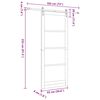 vidaXL Puerta Corredera ORKDAL 93 x 232 cm Madera de pino macizo