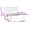 vidaXL Cama con almacenamiento Negro 200 x 200 cm Madera de ingenier&iacute;a