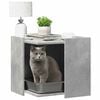 vidaXL Mueble arenero de gatos madera gris hormig&oacute;n 53x53x51 cm