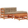 vidaXL Conjunto de Sof&aacute;s de Jard&iacute;n 4 uds. Marr&oacute;n Cera