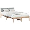 vidaXL Estructura de cama Marr&oacute;n y gris claro 120 x 190 cm