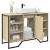 vidaXL Armario lavabo ba&ntilde;o madera ingenier&iacute;a roble Sonoma 91x35x60 cm