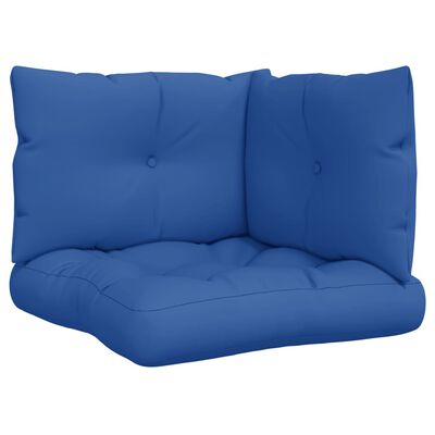 vidaXL Cojines para sofá de palets 3 unidades tela azul klein