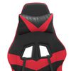 vidaXL Silla gaming giratoria cuero sintético negro y rojo