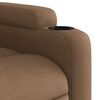 vidaXL Sill&oacute;n el&eacute;ctrico reclinable elevable de tela marr&oacute;n