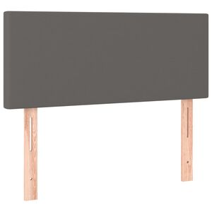 vidaXL Cabecero de cuero sint&eacute;tico gris 100x5x78/88 cm