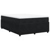 vidaXL Cama box spring con colch&oacute;n terciopelo negro 140x190 cm