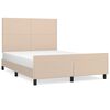 vidaXL Estructura cama sin colchón cuero sintético capuchino 140x200cm