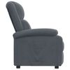 vidaXL Sill&oacute;n reclinable de terciopelo gris oscuro