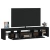 vidaXL Mueble de TV con luces LED Negro 200x36,5x40 cm
