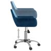 vidaXL Silla de comedor giratoria de terciopelo azul
