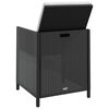 vidaXL Set comedor de jardín 13 piezas y cojines ratán sintético negro