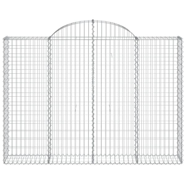 vidaXL Cestas de gaviones 9 uds forma de arco hierro 200x30x140/160 cm