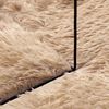 vidaXL Alfombra peluda de pelo largo NAVARRA beige 120x120cm poli&eacute;ster