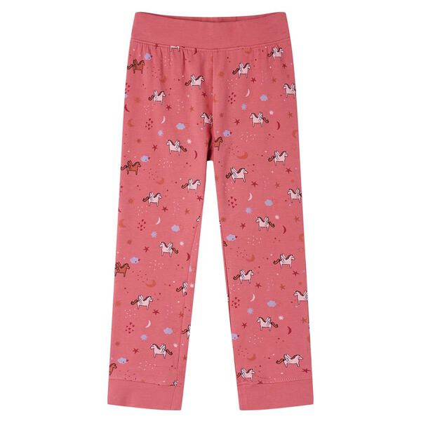 Pijama infantil de manga larga rosa 140
