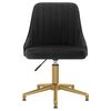 vidaXL Silla de comedor giratoria de terciopelo negro