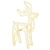 vidaXL Figura de reno de Navidad blanco c&aacute;lido 76x42x87 cm
