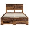 vidaXL Estructura de cama con cabecera Madera vieja 120 x 190 cm