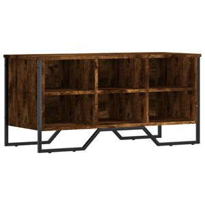 vidaXL Zapatero de madera de ingenier&iacute;a roble ahumado 90x38x45,5 cm