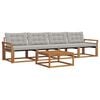 vidaXL Conjunto de sof&aacute;s de exterior 5 pcs Gris Natural y Claro