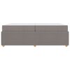 vidaXL Estructura de cama con colch&oacute;n Taup&eacute; 200 x 200 cm tela